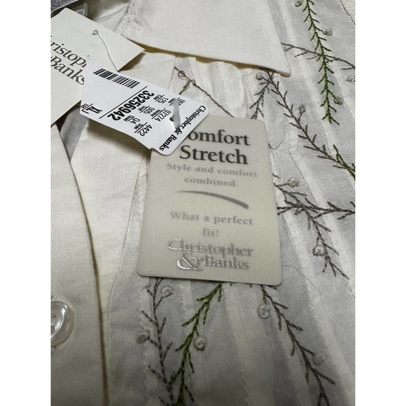 Christopher & Banks Button Up Embroidered Shirt XL - Picture 7 of 7